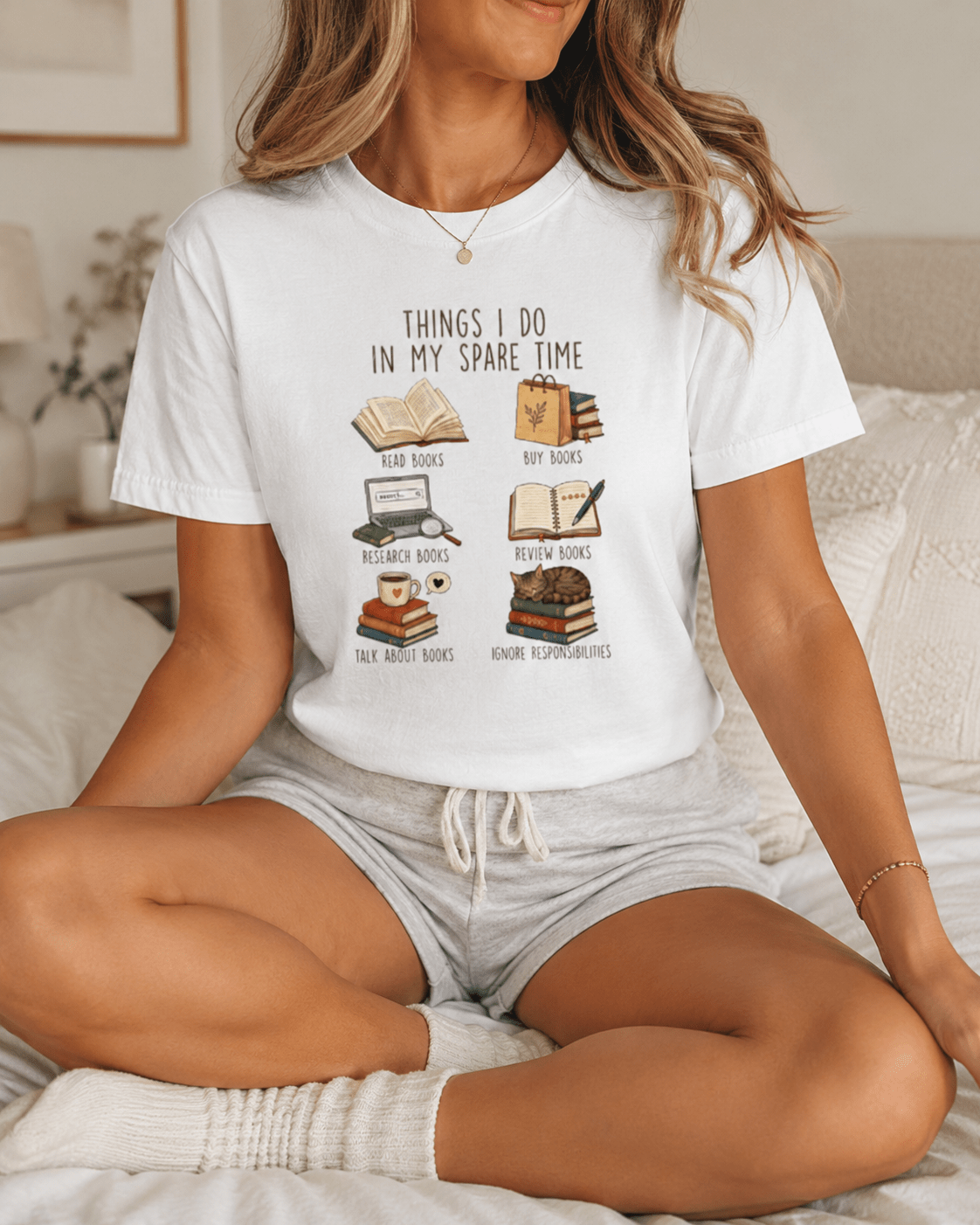 Things I Do In My Spare Time Graphic Tee - T-SHIRT - TheSpinedLife