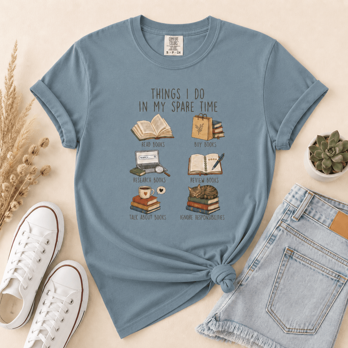 Things I Do In My Spare Time Graphic Tee - T-SHIRT - TheSpinedLife