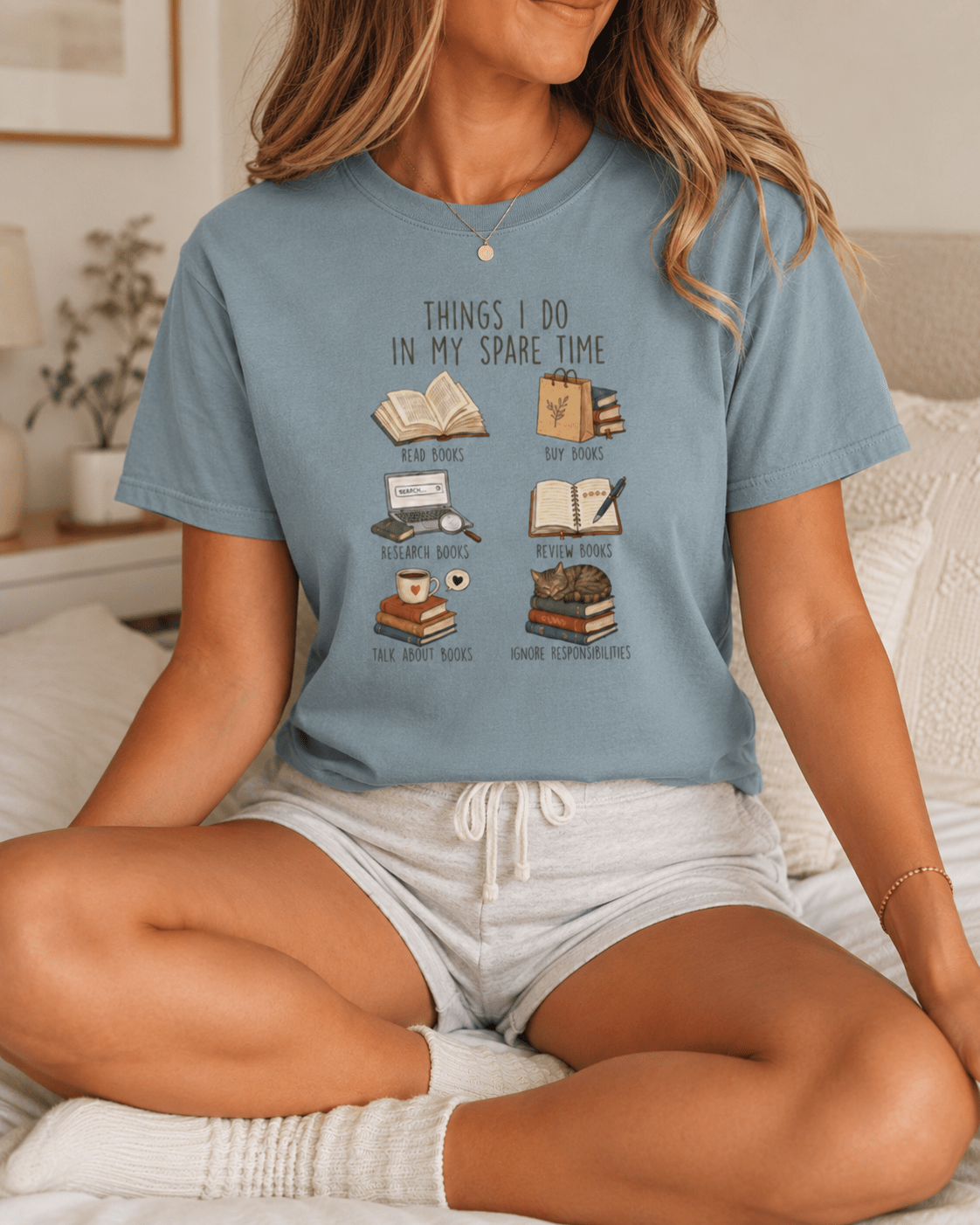 Things I Do In My Spare Time Graphic Tee - T-SHIRT - TheSpinedLife