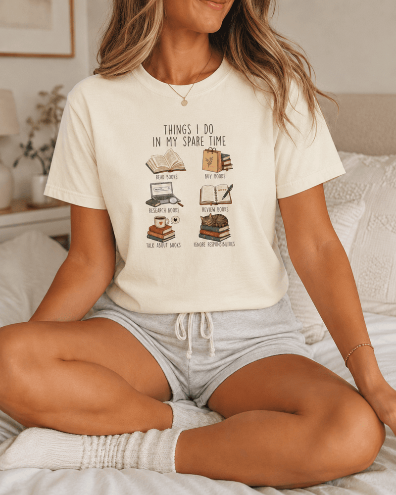 Things I Do In My Spare Time Graphic Tee - T-SHIRT - TheSpinedLife