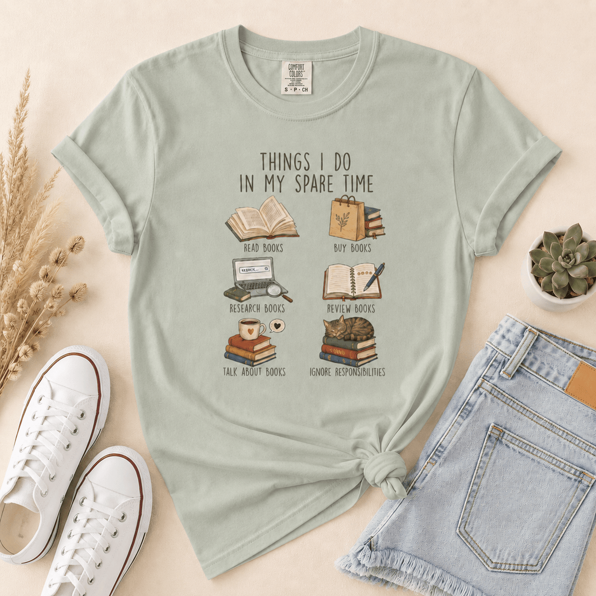 Things I Do In My Spare Time Graphic Tee - T-SHIRT - TheSpinedLife