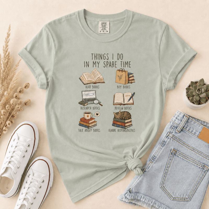 Things I Do In My Spare Time Graphic Tee - T-SHIRT - TheSpinedLife