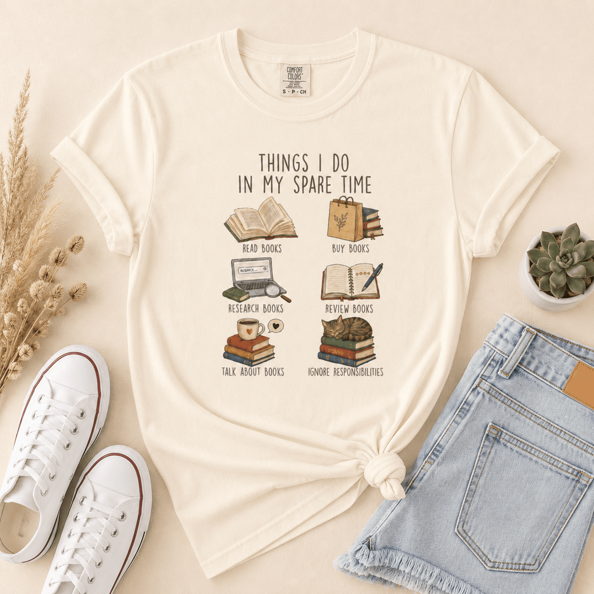 Things I Do In My Spare Time Graphic Tee - T-SHIRT - TheSpinedLife