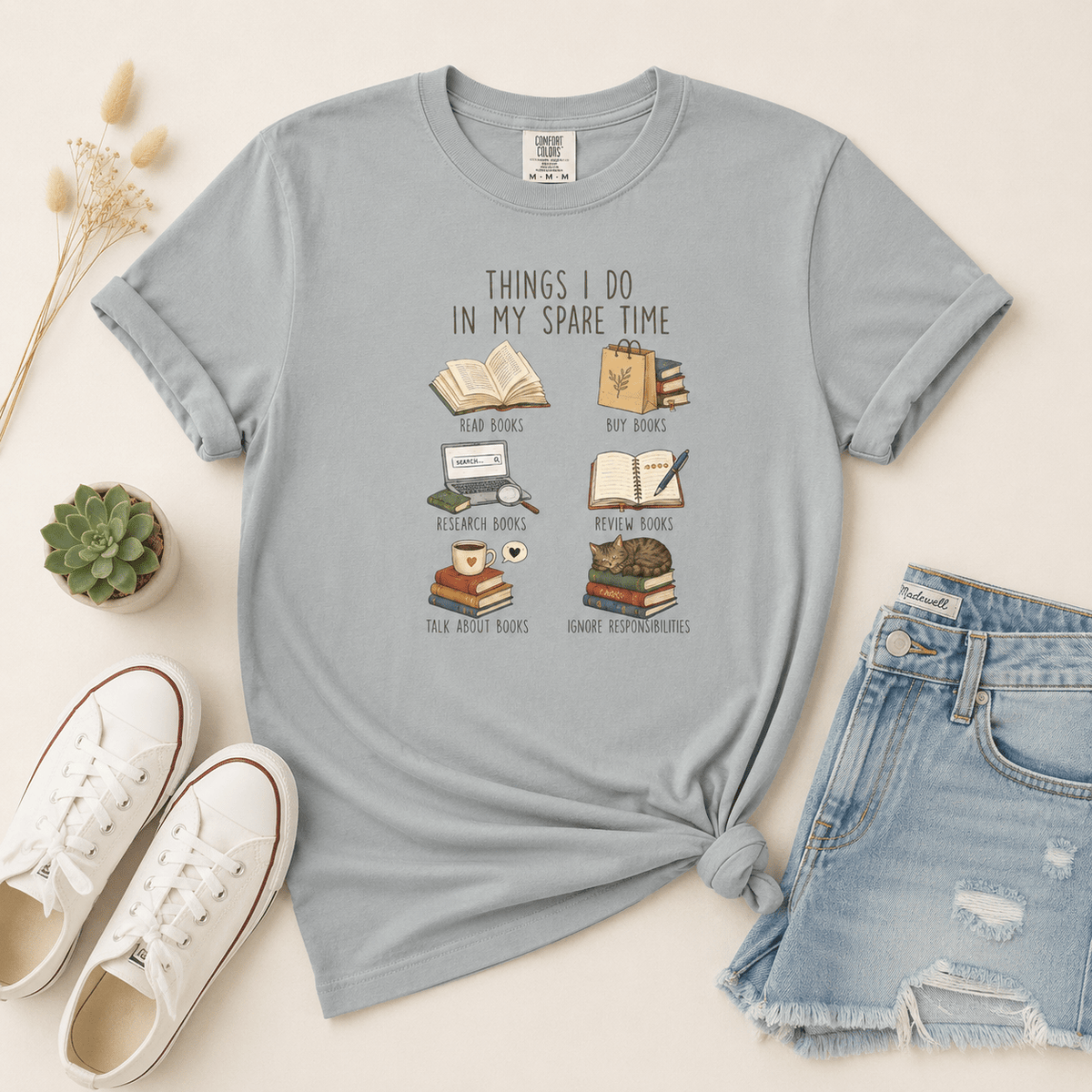 Things I Do In My Spare Time Graphic Tee - T-SHIRT - TheSpinedLife