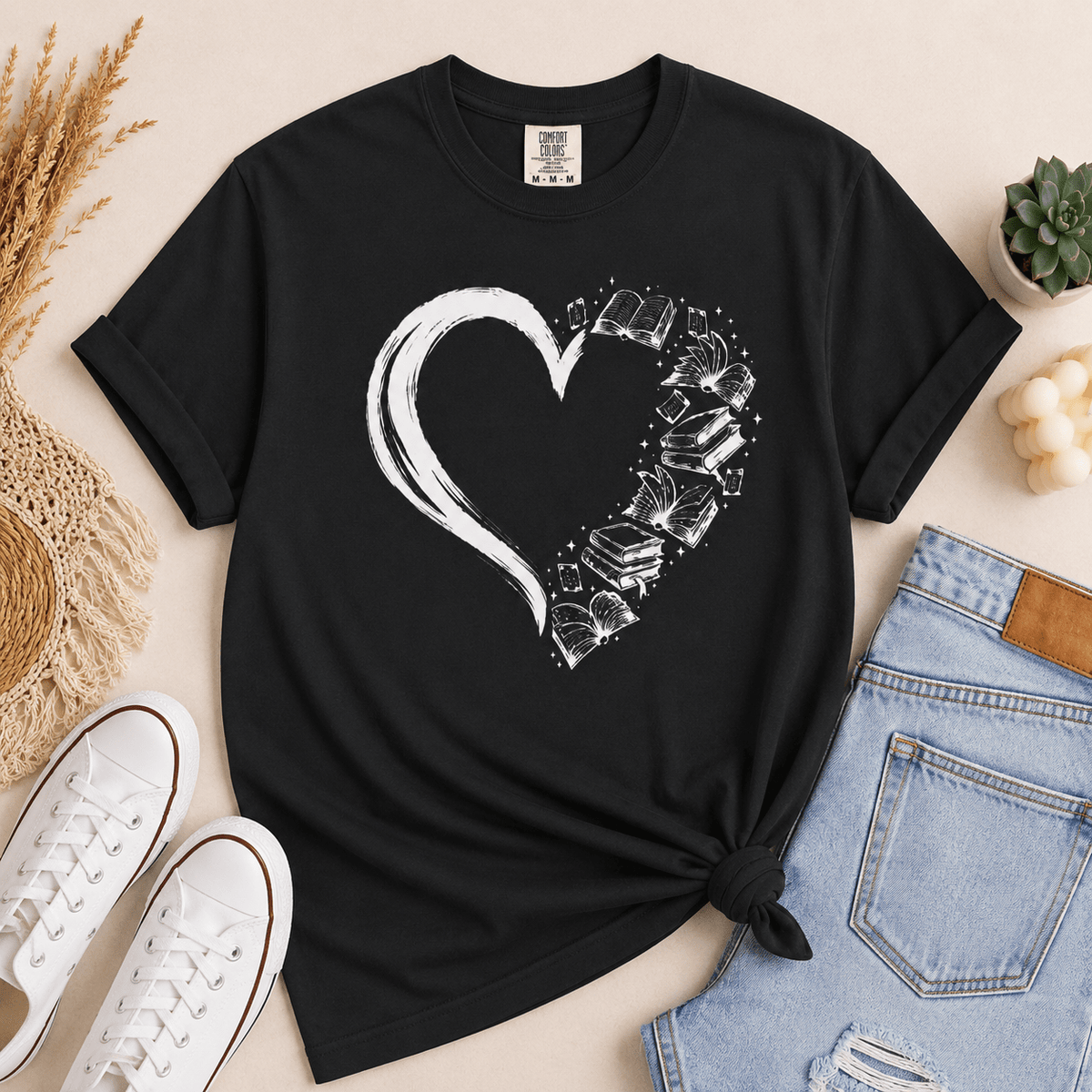 My Heart Is Made of Books Tee - T-SHIRT - TheSpinedLife