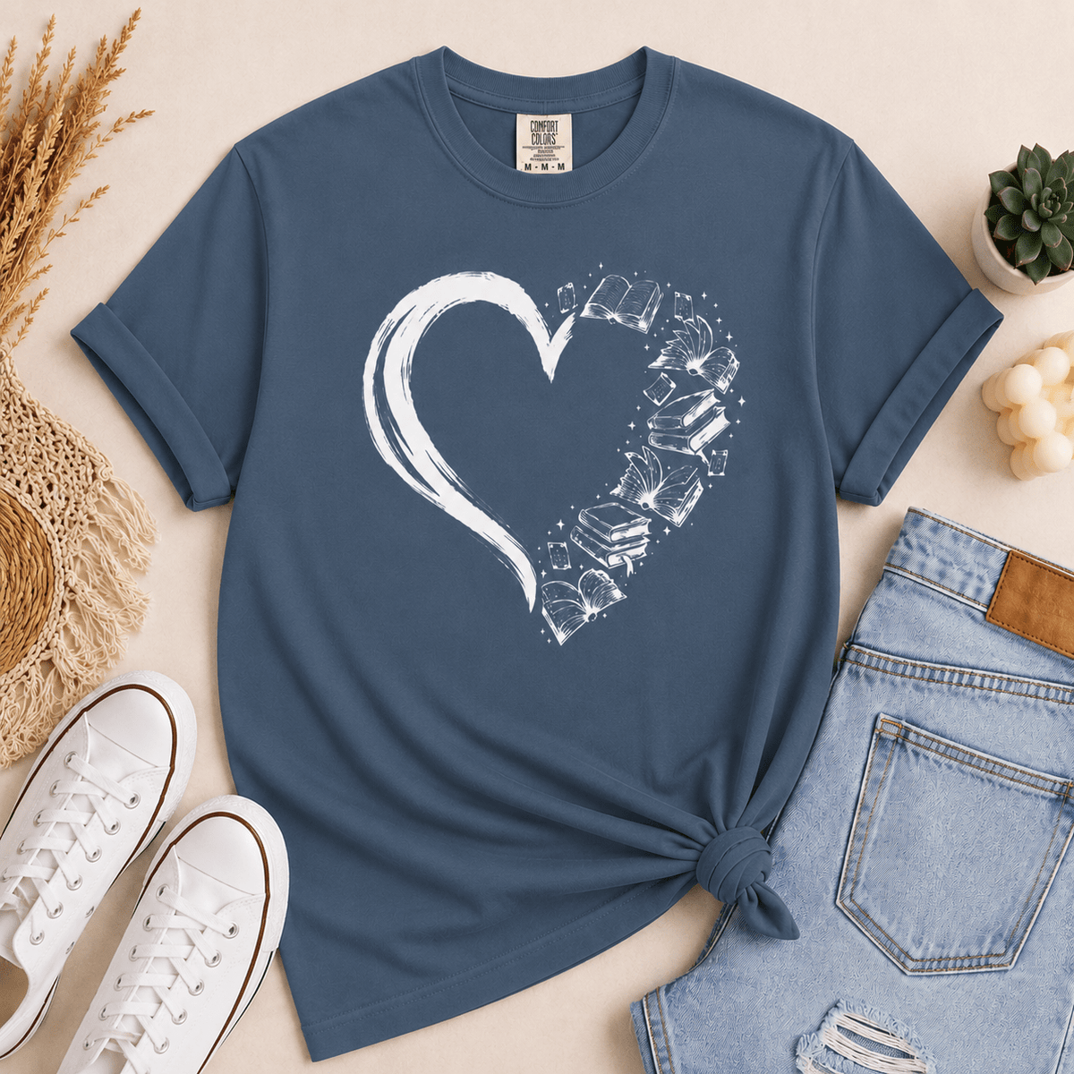 My Heart Is Made of Books Tee - T-SHIRT - TheSpinedLife
