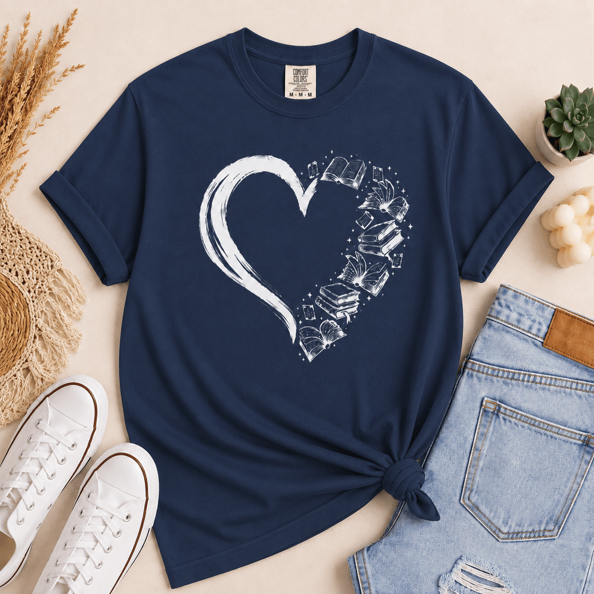 My Heart Is Made of Books Tee - T-SHIRT - TheSpinedLife