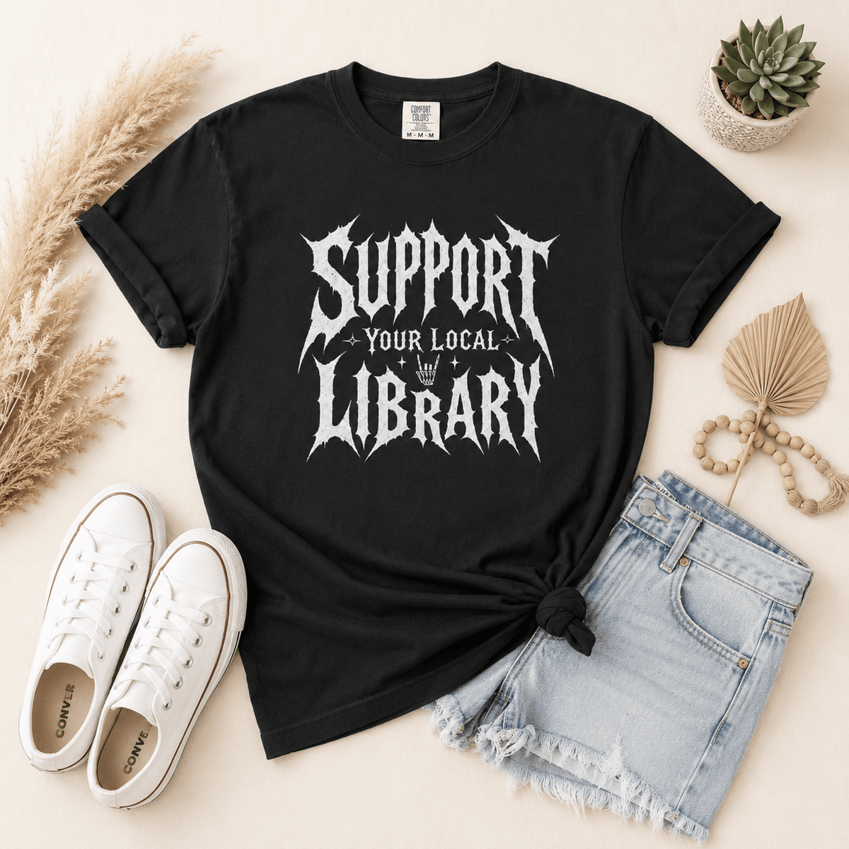 Support Your Local Library Tee - T-SHIRT - TheSpinedLife