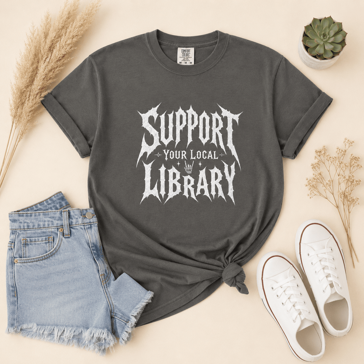Support Your Local Library Tee - T-SHIRT - TheSpinedLife