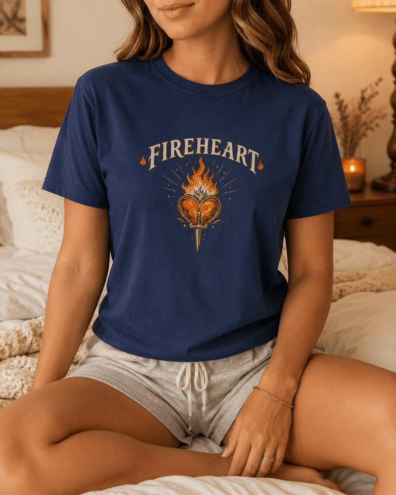 Fireheart Bookish Graphic Tee - T-SHIRT - TheSpinedLife