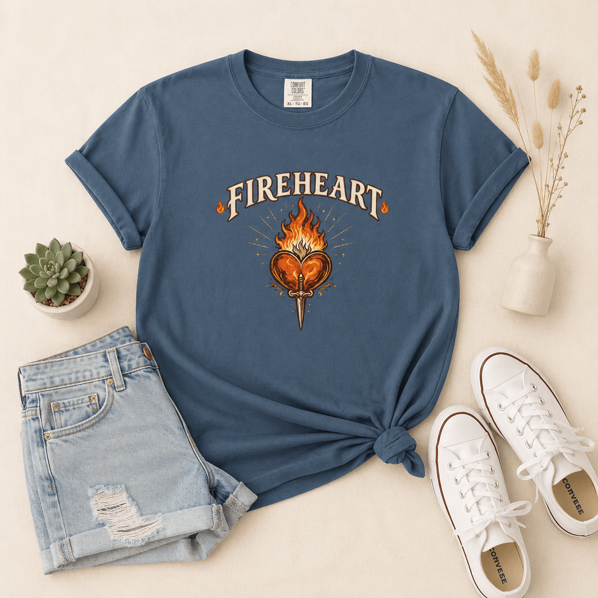 Fireheart Bookish Graphic Tee - T-SHIRT - TheSpinedLife