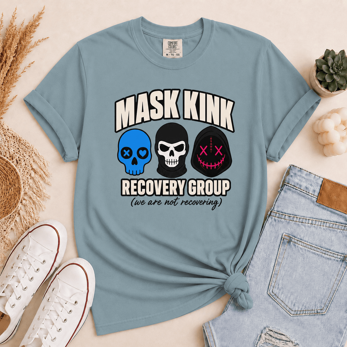 Mask Kink Recovery Group Graphic Tee - T-SHIRT - TheSpinedLife