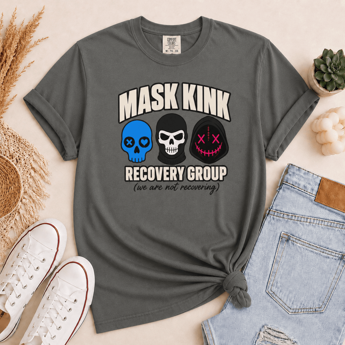 Mask Kink Recovery Group Graphic Tee - T-SHIRT - TheSpinedLife