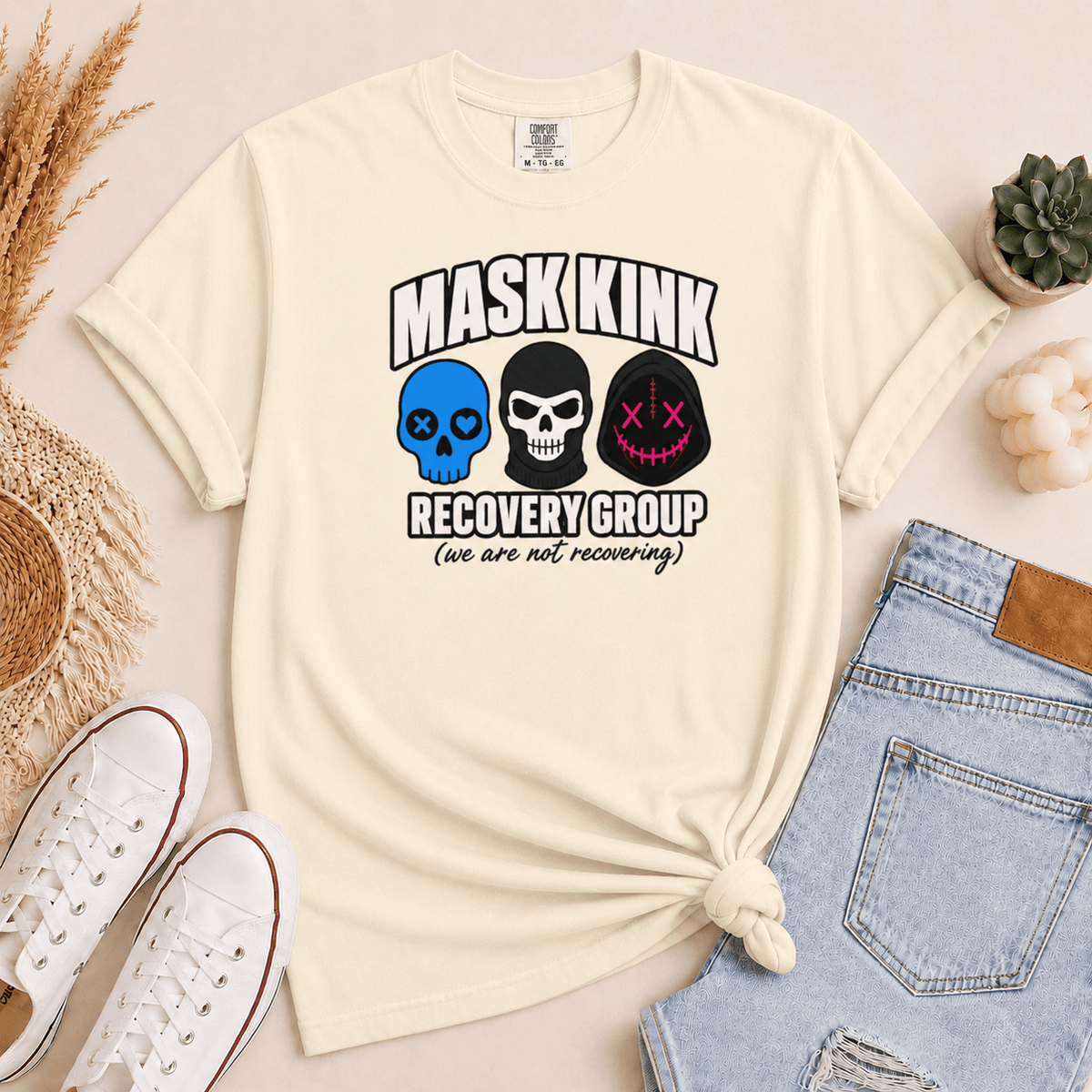 Mask Kink Recovery Group Graphic Tee - T-SHIRT - TheSpinedLife