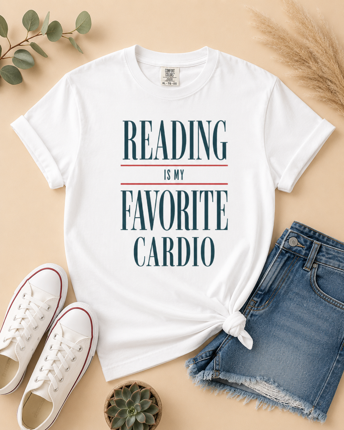 Reading Is My Favorite Cardio Graphic Tee