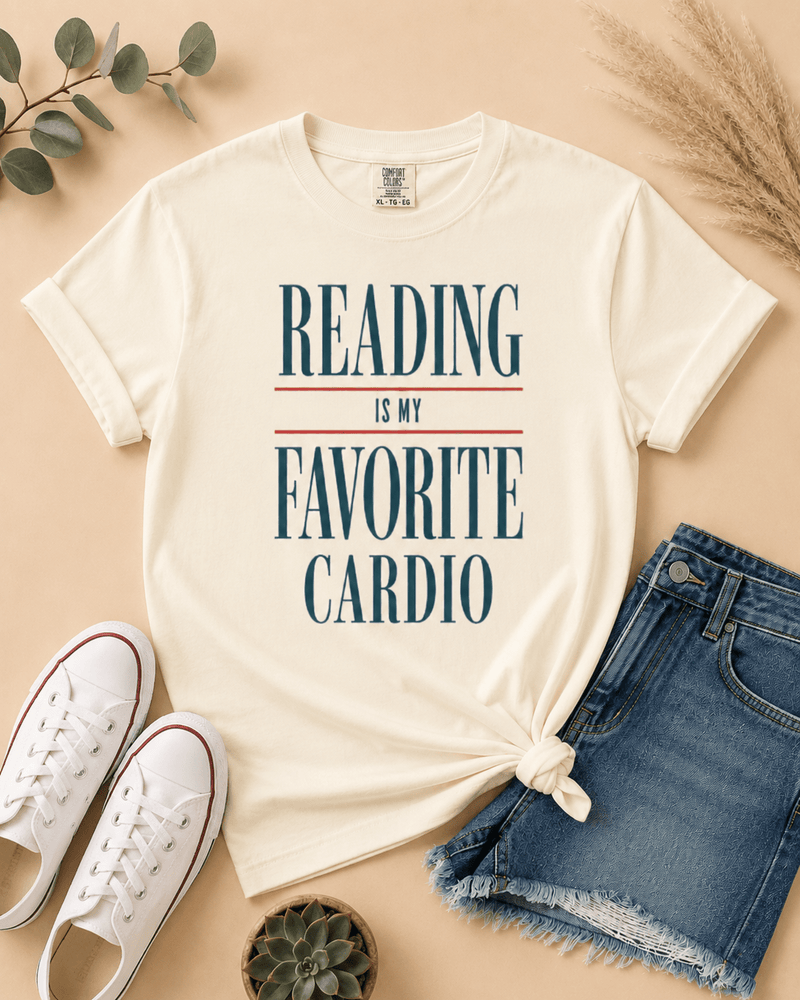 Reading Is My Favorite Cardio Graphic Tee - T-SHIRT - TheSpinedLife