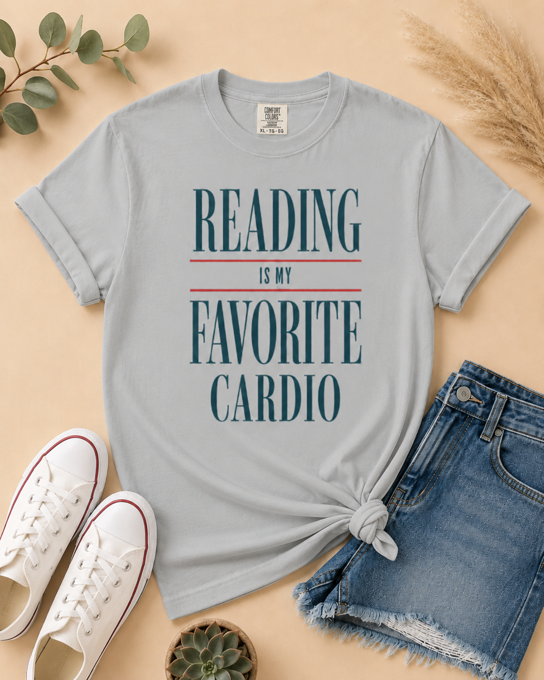 Reading Is My Favorite Cardio Graphic Tee