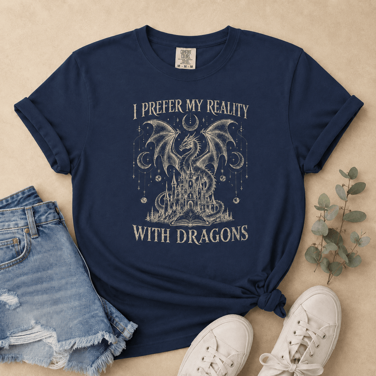 I Prefer My Reality With Dragons Tee