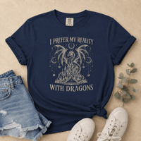 I Prefer My Reality With Dragons Tee - T-SHIRT - TheSpinedLife