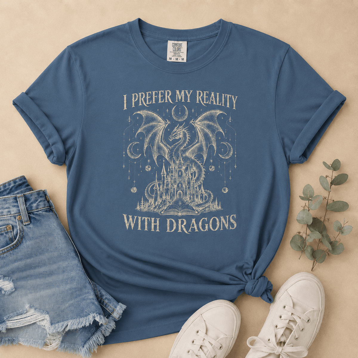 I Prefer My Reality With Dragons Tee