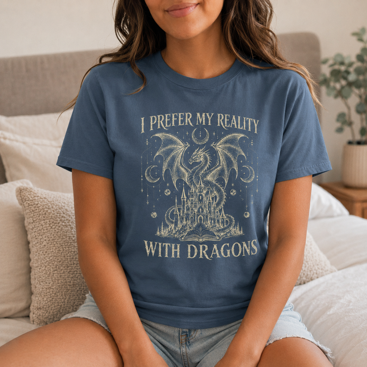 I Prefer My Reality With Dragons Tee