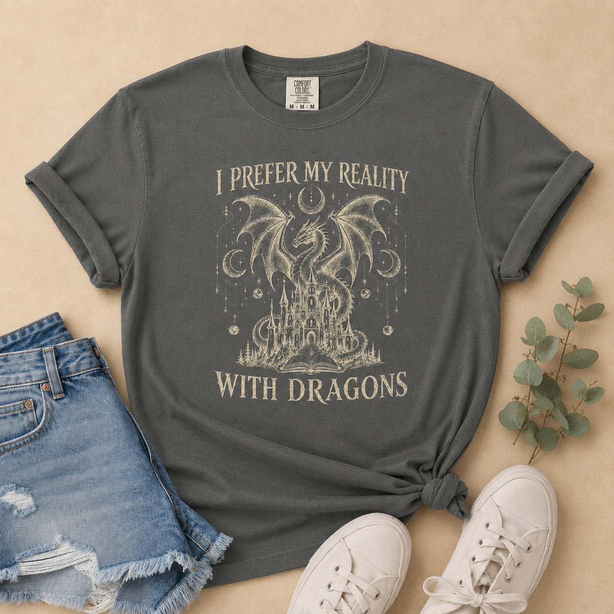 I Prefer My Reality With Dragons Tee