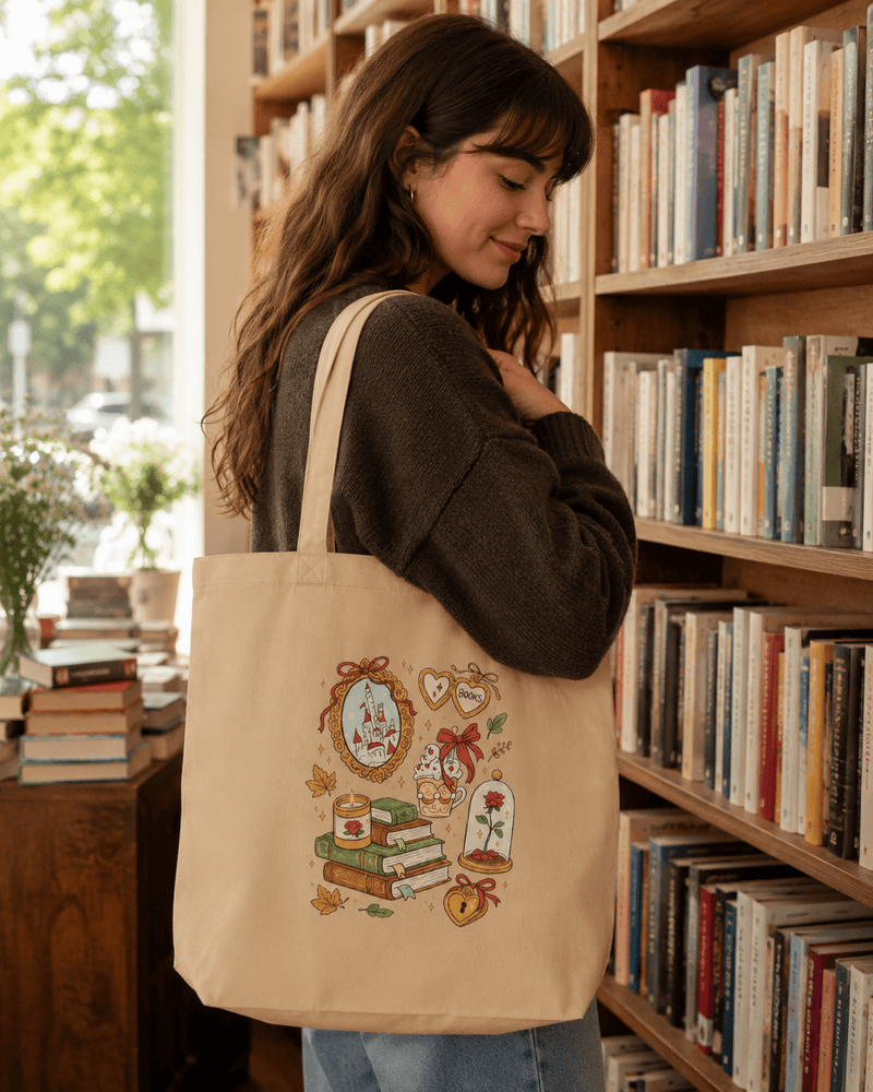 Tale As Old As Books Tote Bag - Tote Bag - TheSpinedLife
