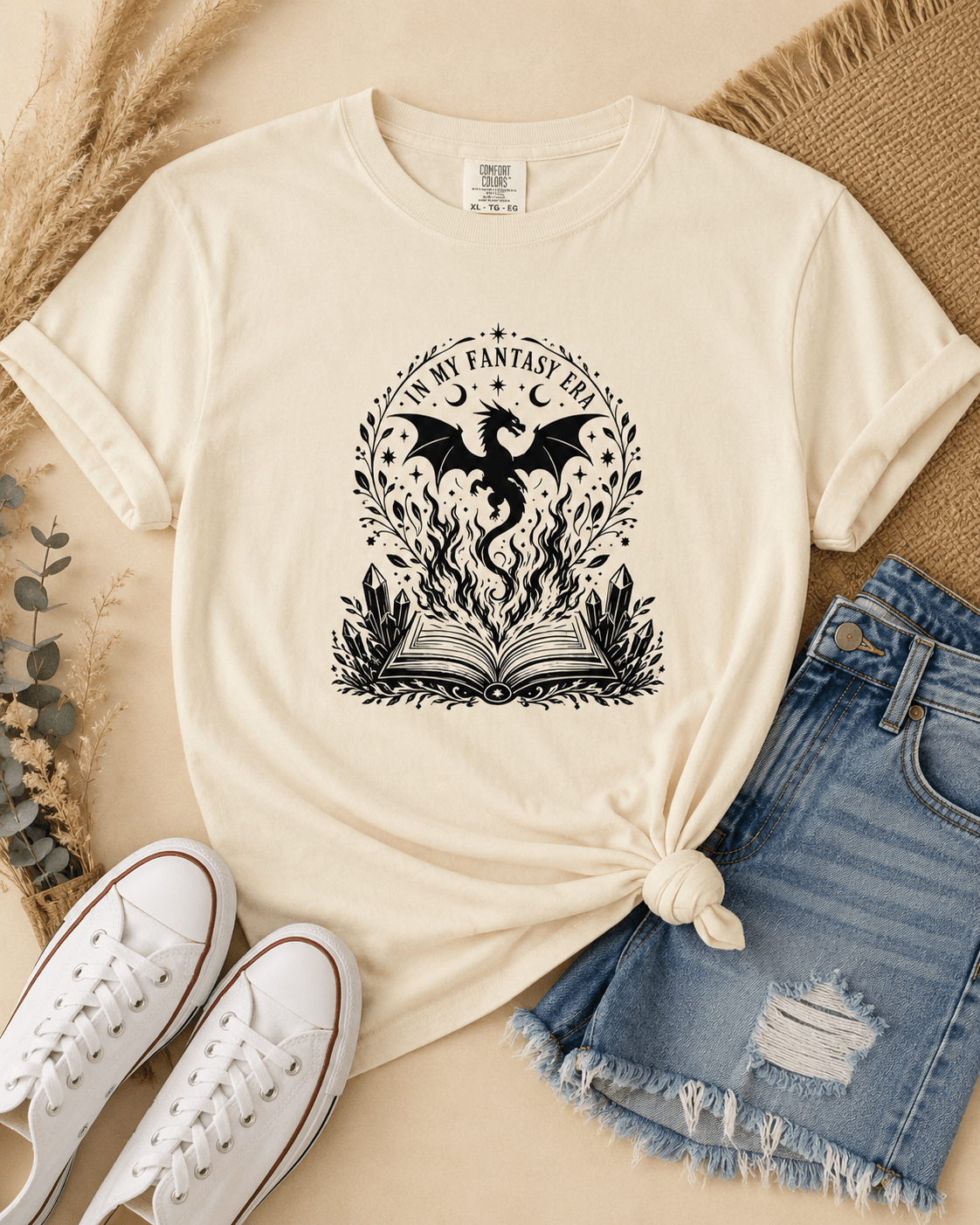 In My Fantasy Era Bookish Dragon Tee - T-SHIRT - TheSpinedLife