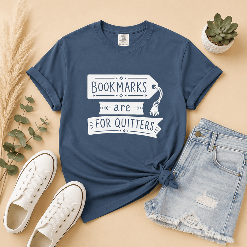 Bookmarks Are for Quitters Tee - T-SHIRT - TheSpinedLife