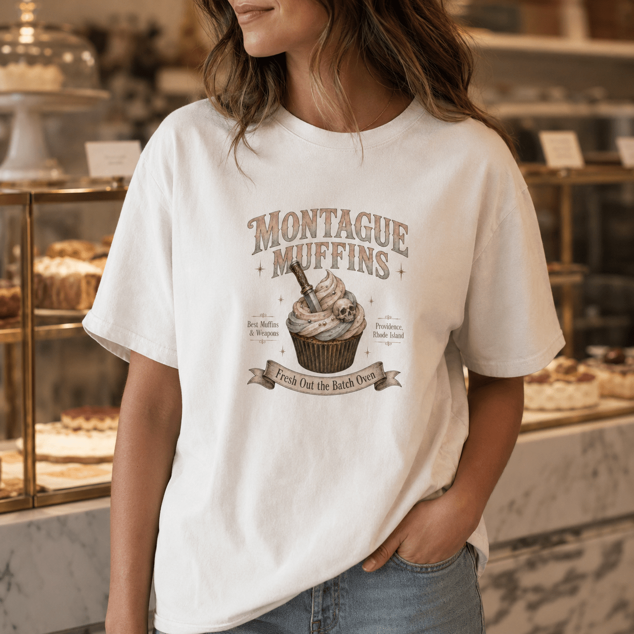 Montague Muffins Leather & Lark Tee - T - SHIRT - TheSpinedLife
