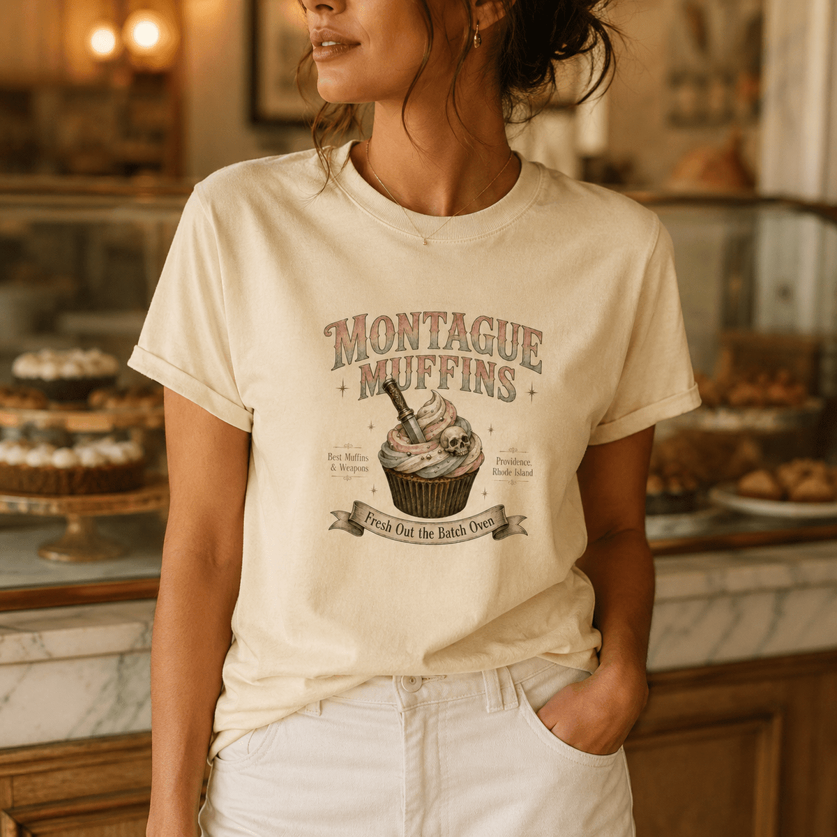 Montague Muffins Leather & Lark Tee - T - SHIRT - TheSpinedLife