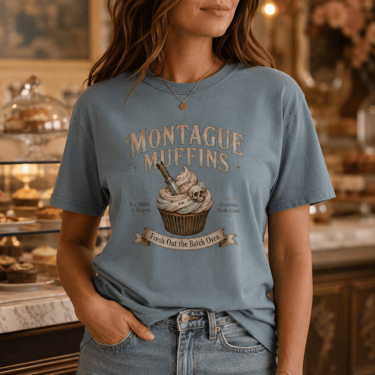 Montague Muffins Leather & Lark Tee - T - SHIRT - TheSpinedLife
