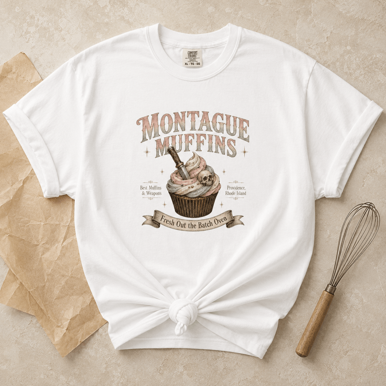Montague Muffins Leather & Lark Tee - T - SHIRT - TheSpinedLife