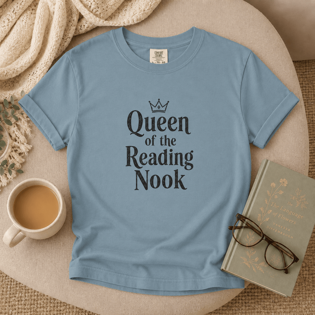 Queen of the Reading Nook Graphic Tee - T - SHIRT - TheSpinedLife