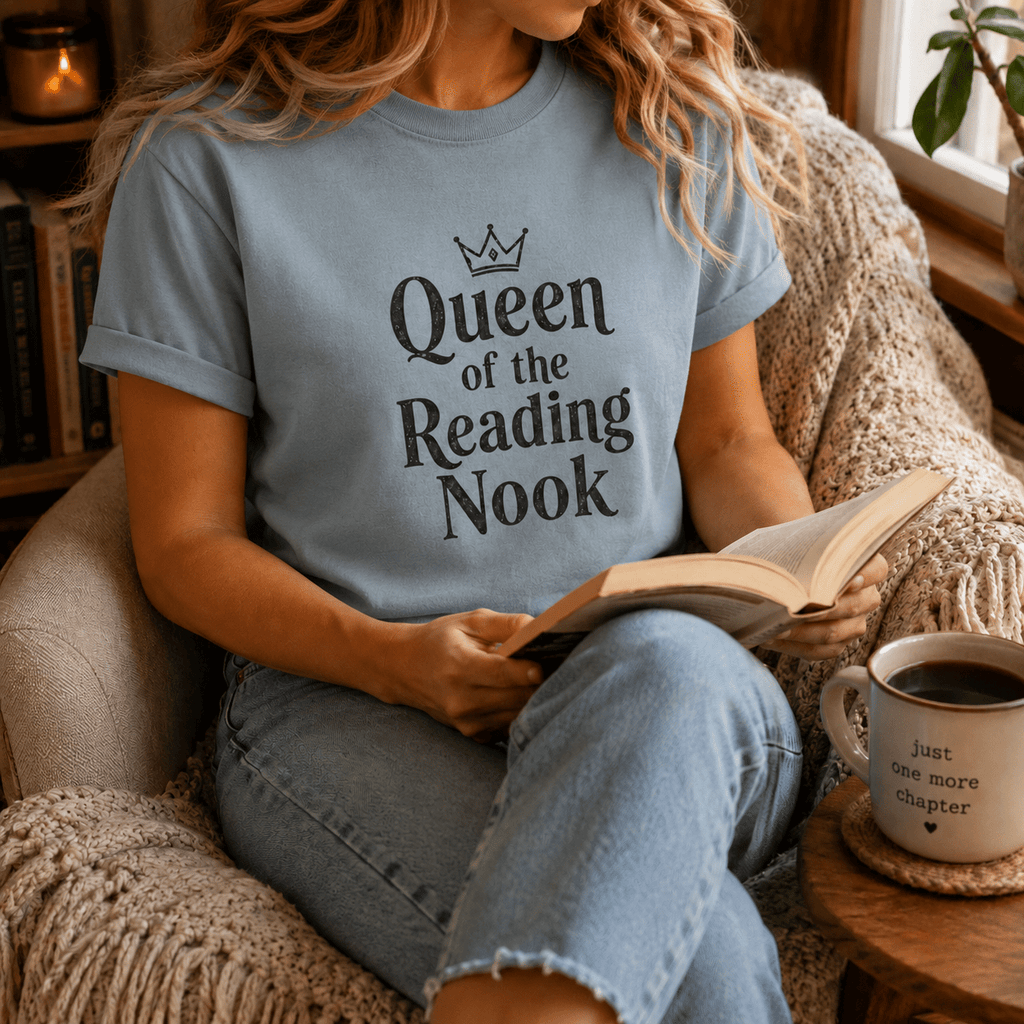 Queen of the Reading Nook Graphic Tee - T - SHIRT - TheSpinedLife