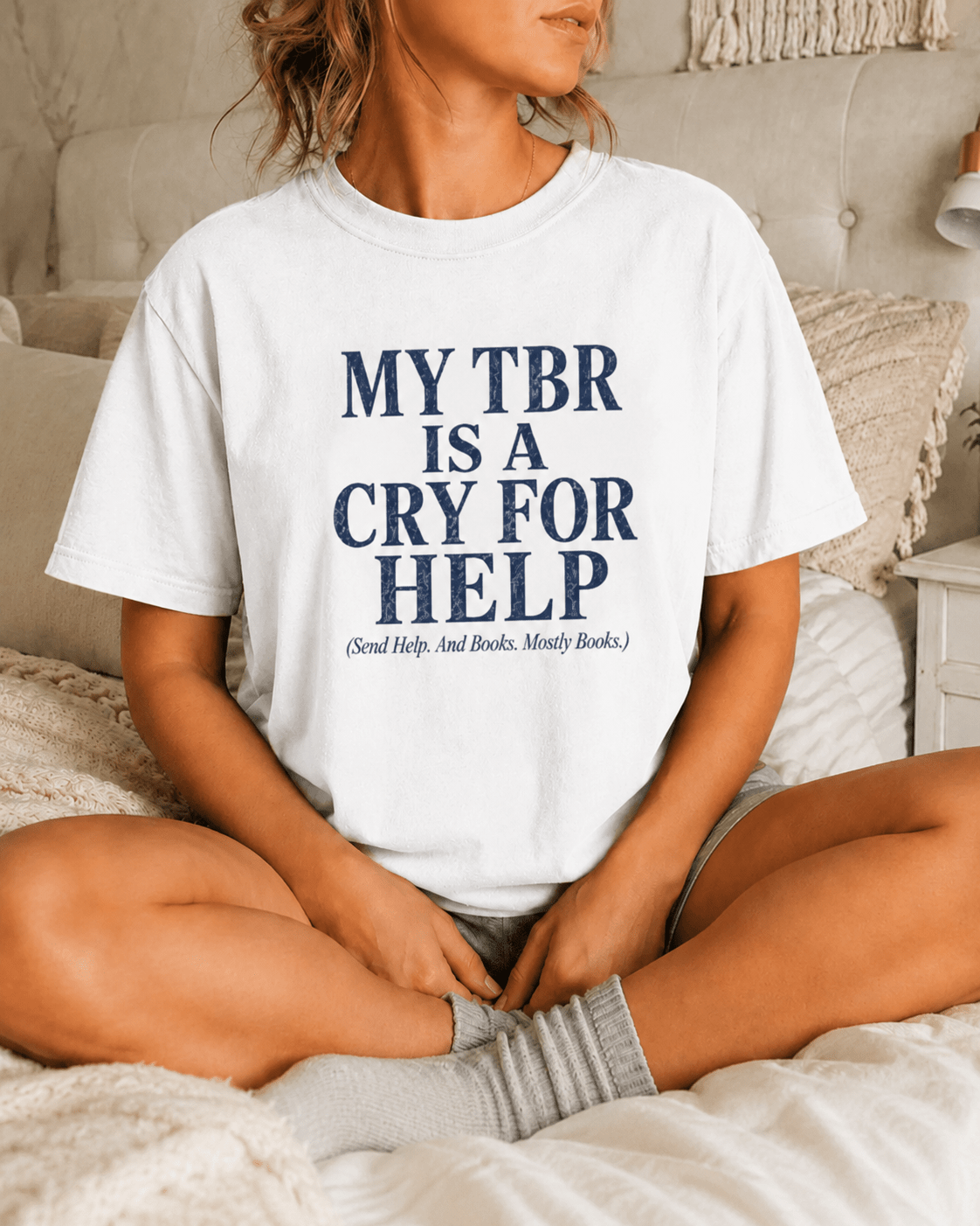 My TBR Is A Cry For Help Tee - T - SHIRT - TheSpinedLife