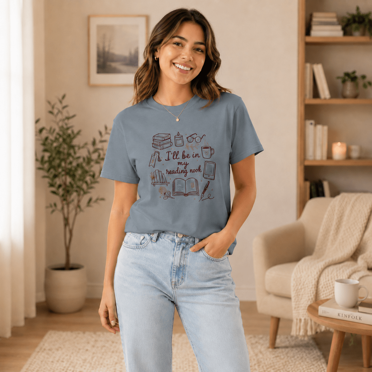 I'll Be In My Reading Nook | Bookish Graphic Tee - T - SHIRT - TheSpinedLife