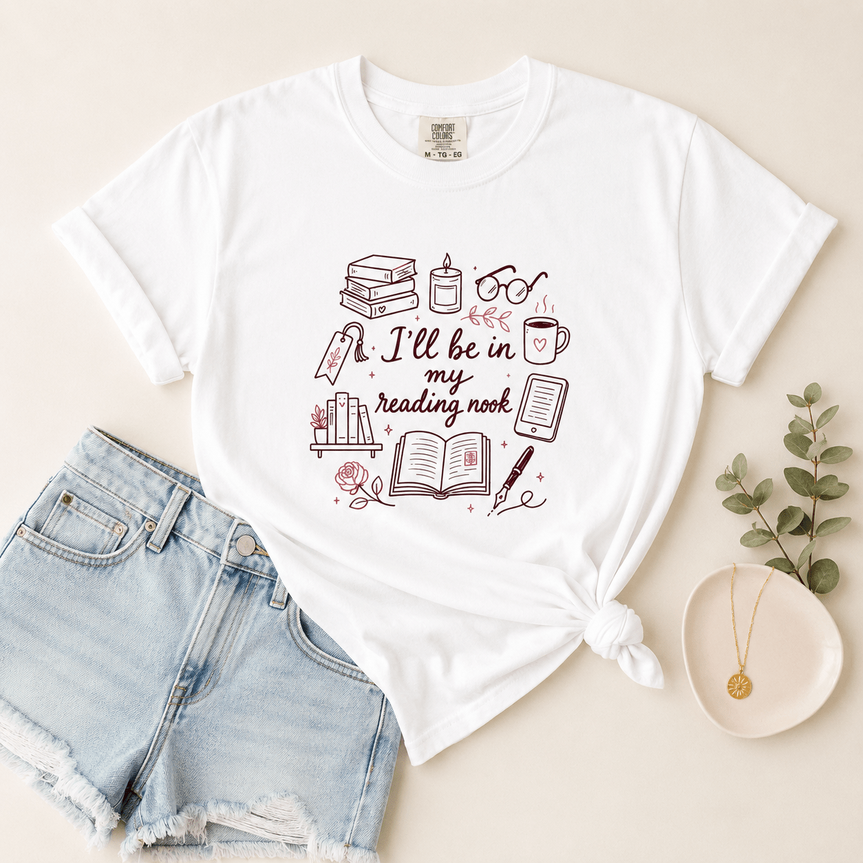 I'll Be In My Reading Nook | Bookish Graphic Tee - T - SHIRT - TheSpinedLife