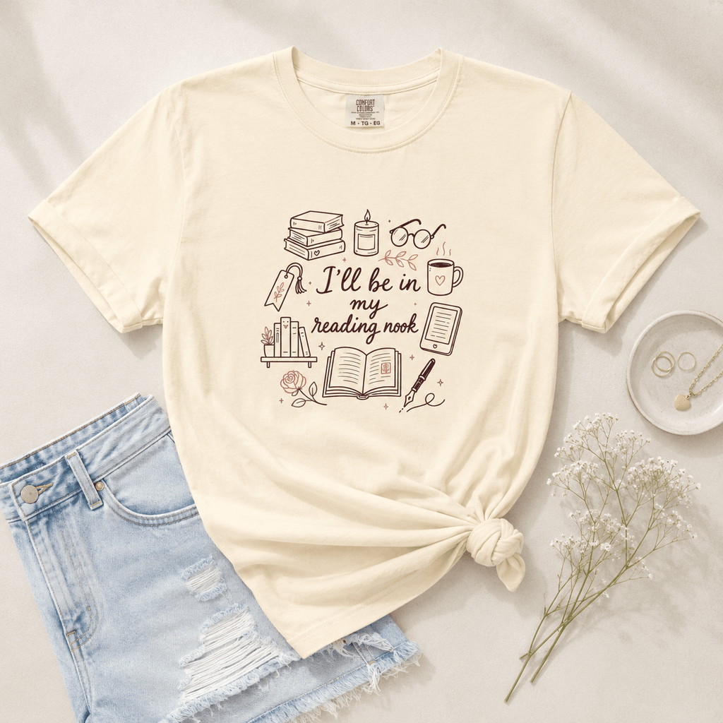 I'll Be In My Reading Nook | Bookish Graphic Tee - T - SHIRT - TheSpinedLife