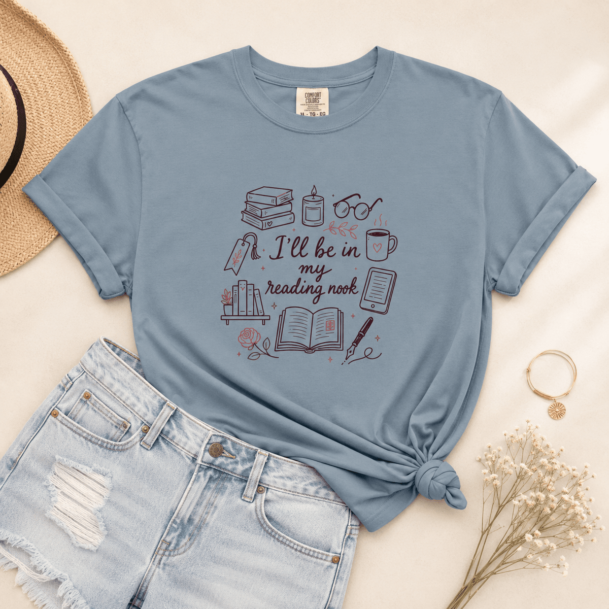 I'll Be In My Reading Nook | Bookish Graphic Tee - T - SHIRT - TheSpinedLife
