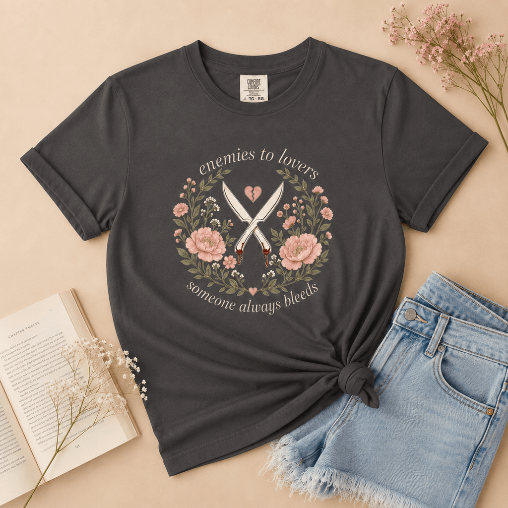 Enemies to Lovers Someone Always Bleeds Graphic Tee - T - SHIRT - TheSpinedLife