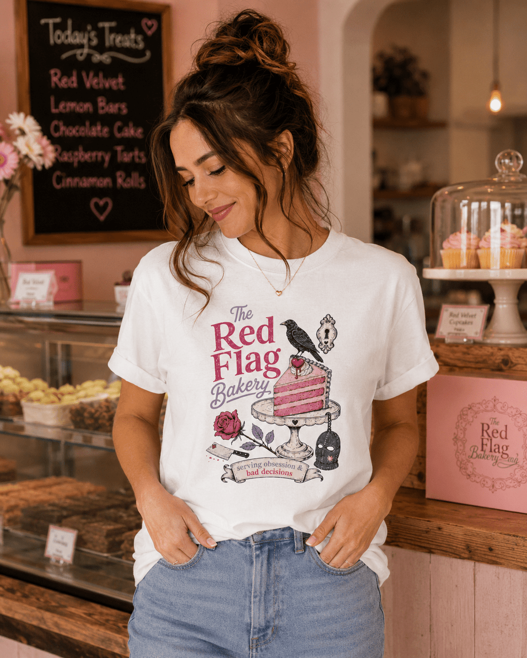 The Red Flag Bakery Graphic Tee - T - SHIRT - TheSpinedLife
