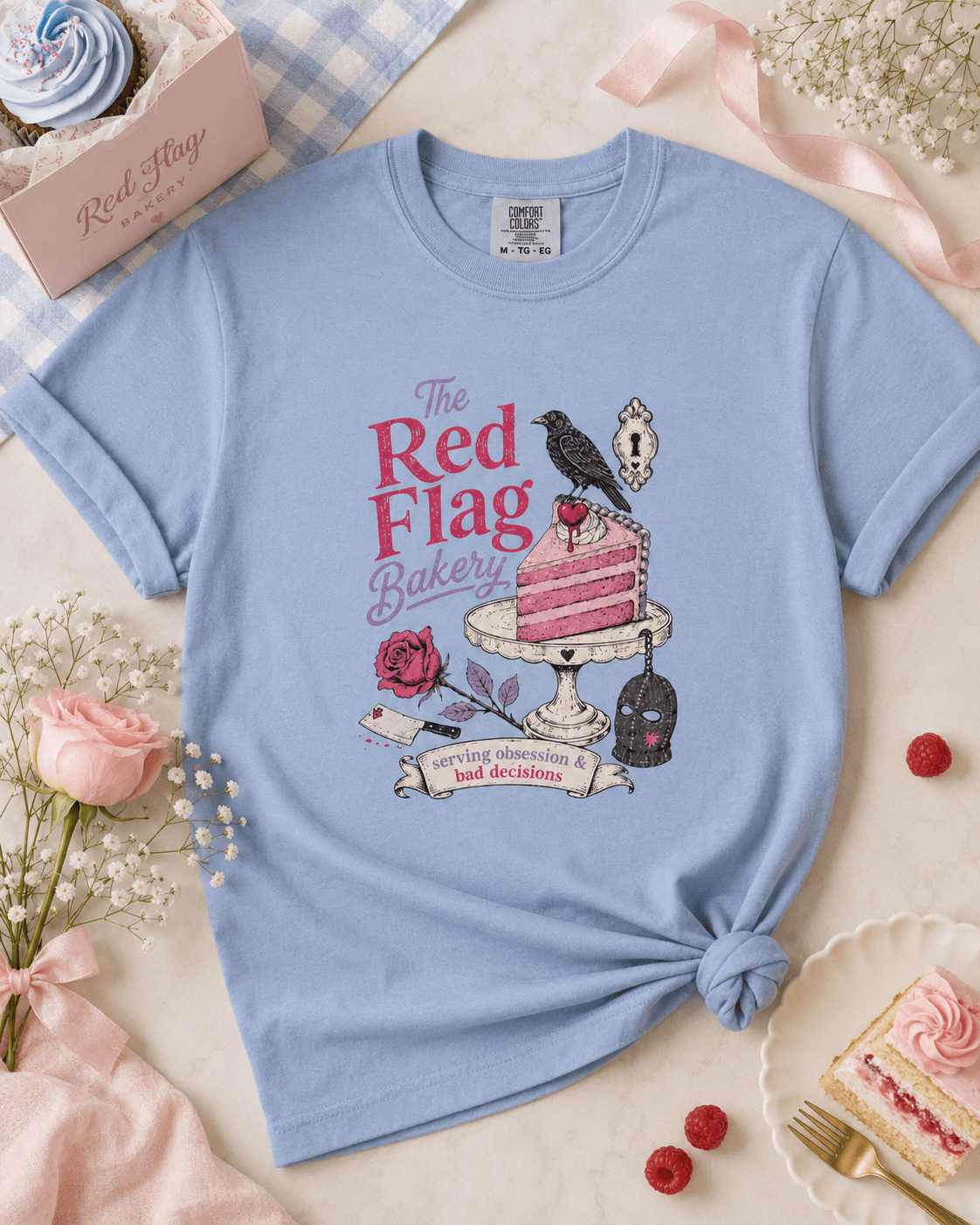 The Red Flag Bakery Graphic Tee - T - SHIRT - TheSpinedLife