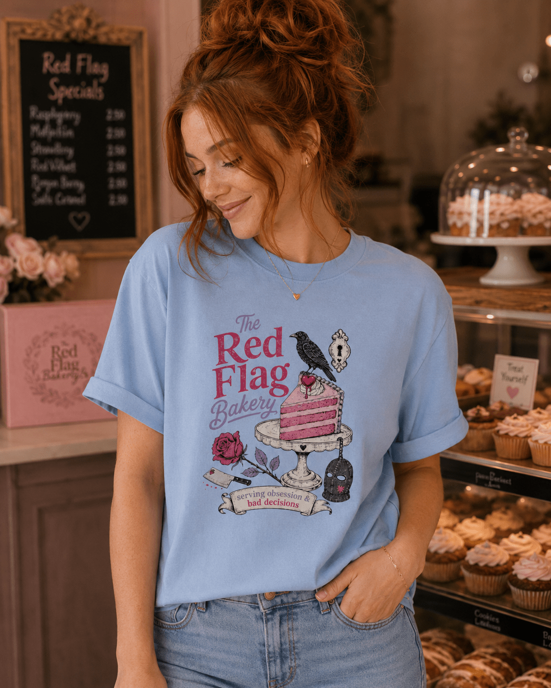 The Red Flag Bakery Graphic Tee - T - SHIRT - TheSpinedLife