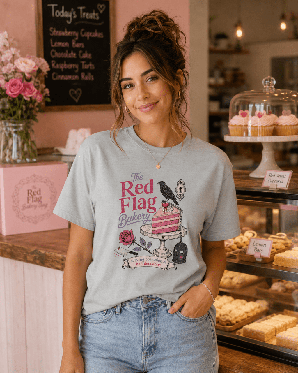 The Red Flag Bakery Graphic Tee - T - SHIRT - TheSpinedLife