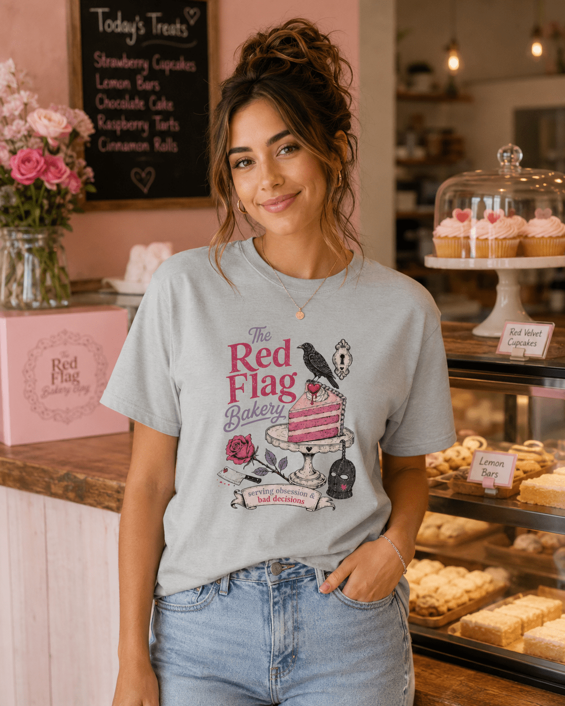 The Red Flag Bakery Graphic Tee - T - SHIRT - TheSpinedLife