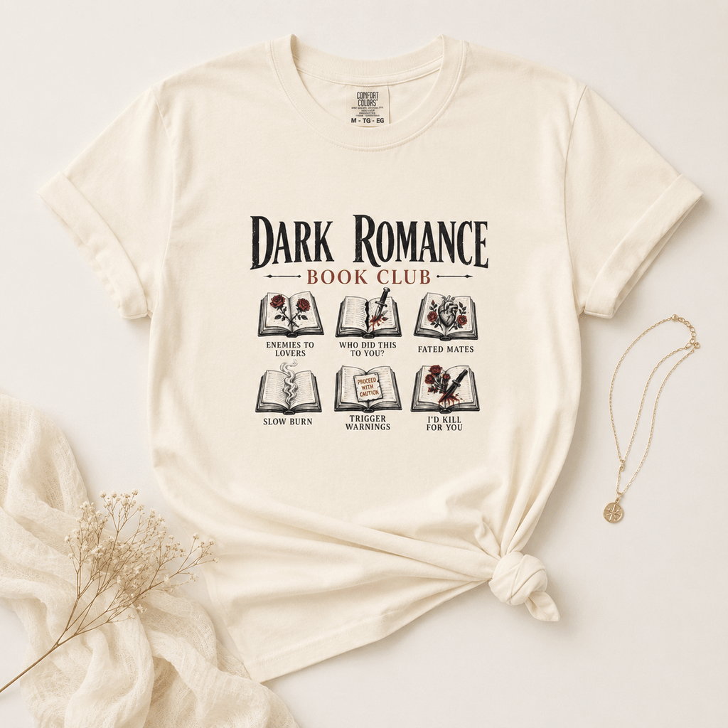 Dark Romance Book Club Graphic Tee - T - SHIRT - TheSpinedLife
