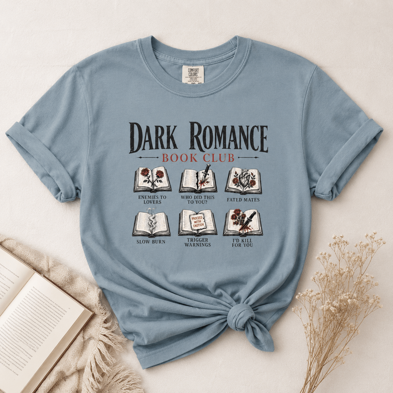 Dark Romance Book Club Graphic Tee - T - SHIRT - TheSpinedLife