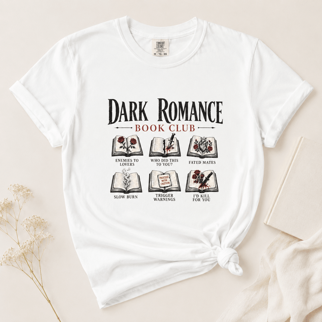 Dark Romance Book Club Graphic Tee - T - SHIRT - TheSpinedLife