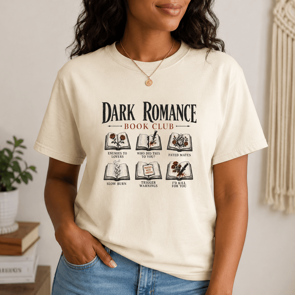 Dark Romance Book Club Graphic Tee - T - SHIRT - TheSpinedLife